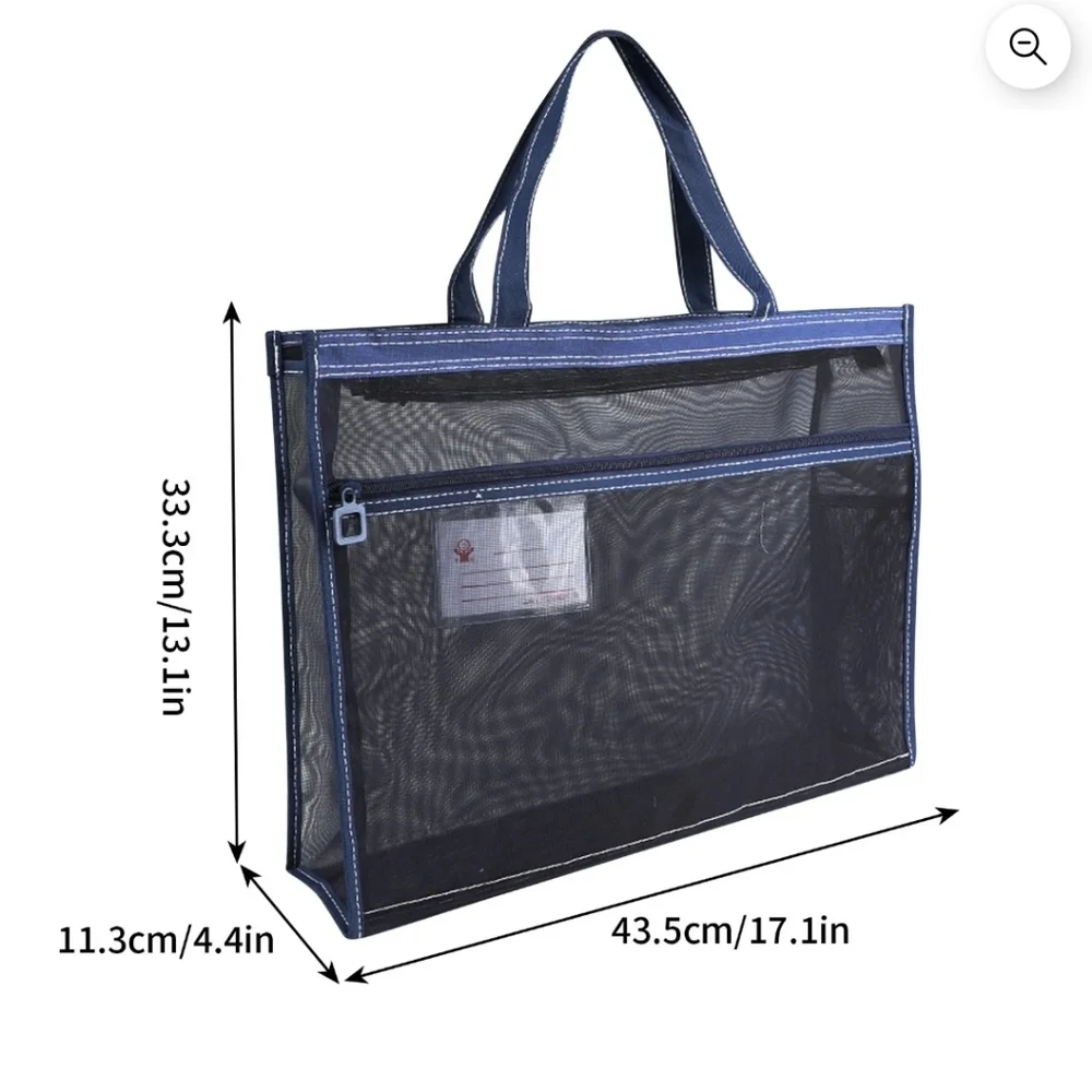 Navy Mesh‎ Tote Bag